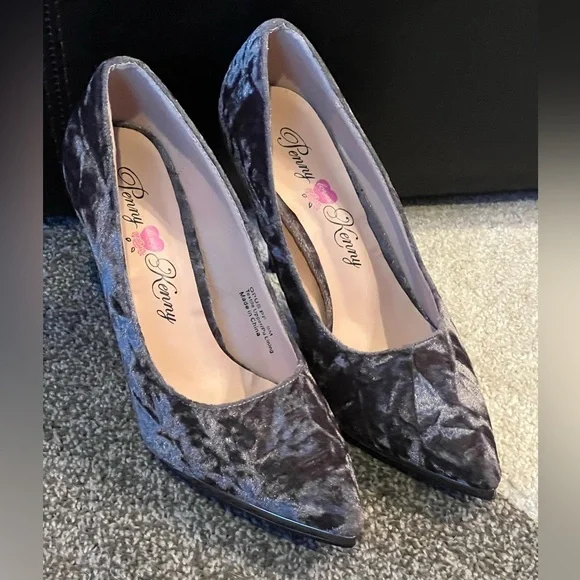 Penny Loves Kenny Womens Opus Pewter Gray Platform Heels- 9M - Picture 2 of 12